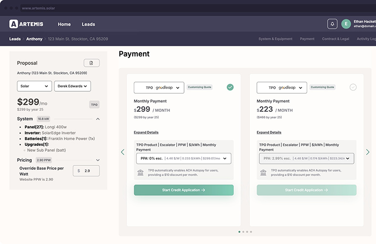 artemis-solar-software-partners-with-goodleap-for-instant-financing