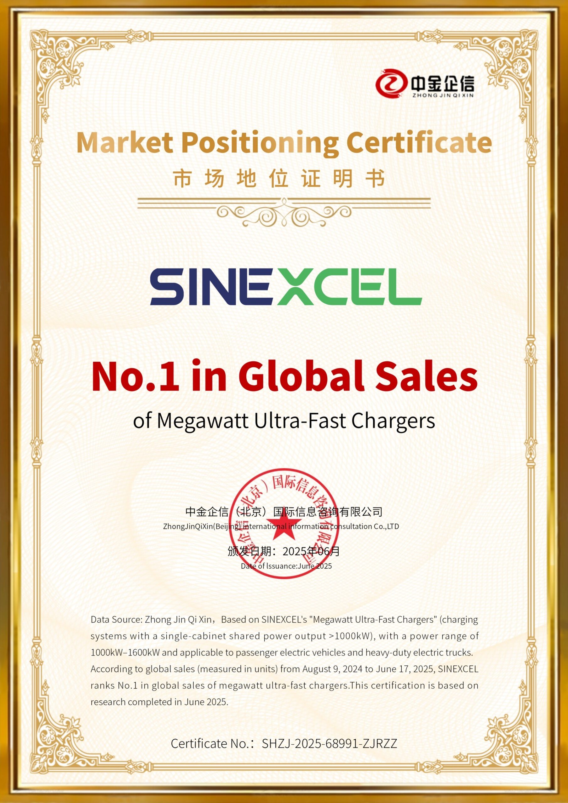 sinexcel-achieves-no.-1-in-global-megawatt-level-charger-sales