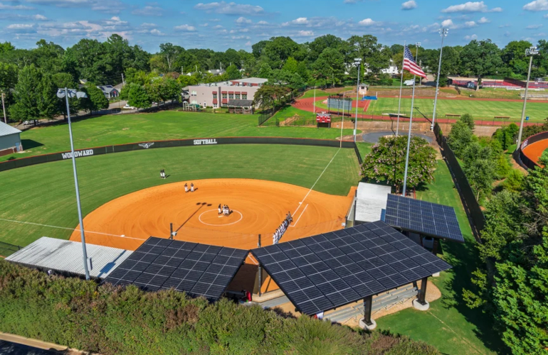 atlanta-k-12-school-installs-solar-canopies-at-softball-field