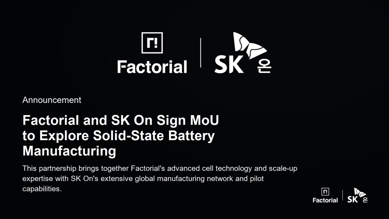 factorial-and-sk-on-sign-mou-to-explore-solid-state-battery-manufacturing